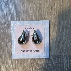 Isabella M Silver Plated Teardrop Earrings